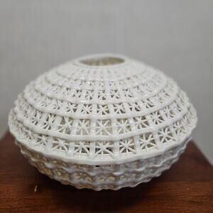 Cyan Design Diana Collection Open Basket Weave Porcelain Vase White 8 Inch